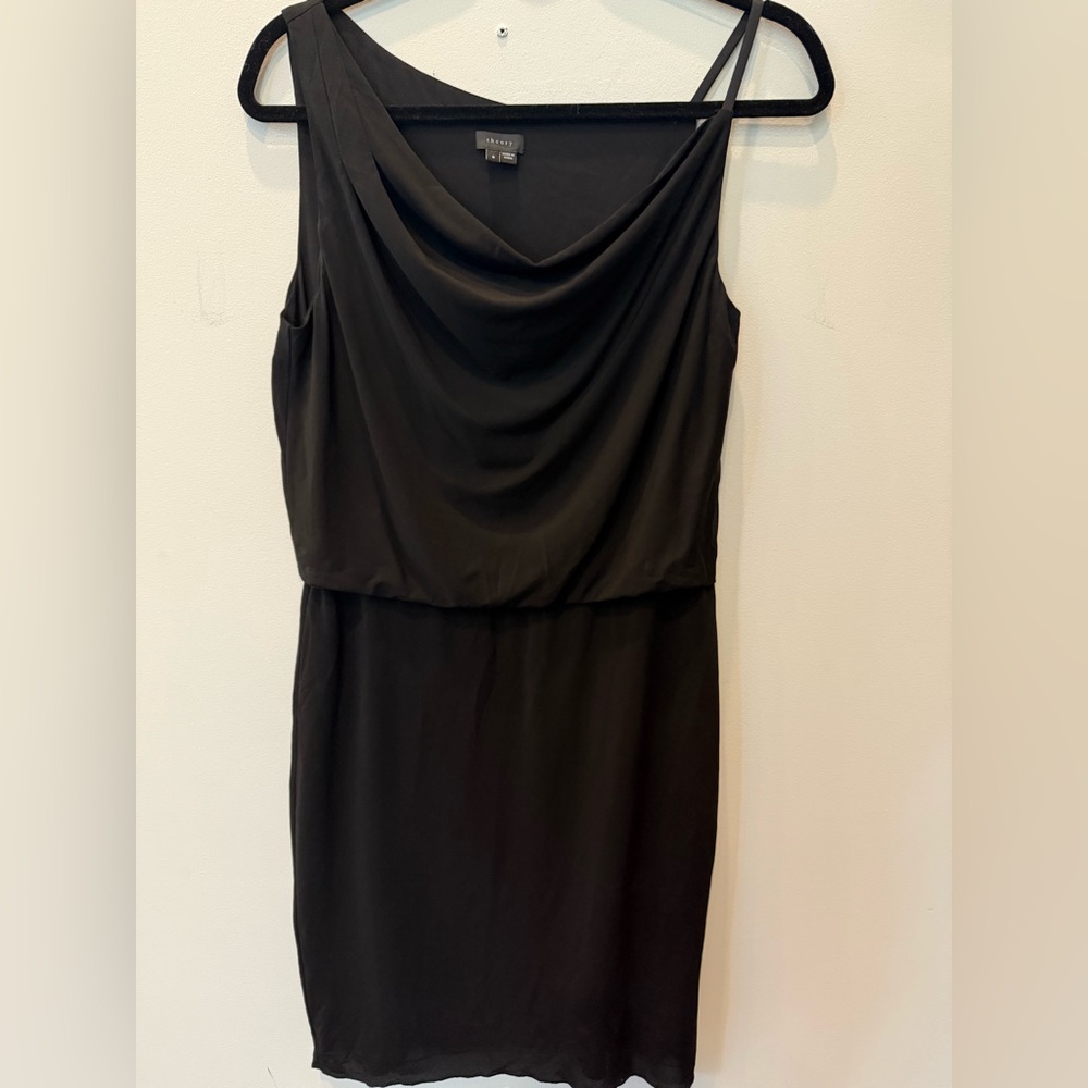 Theory Asymmetrical Cowl neck dress